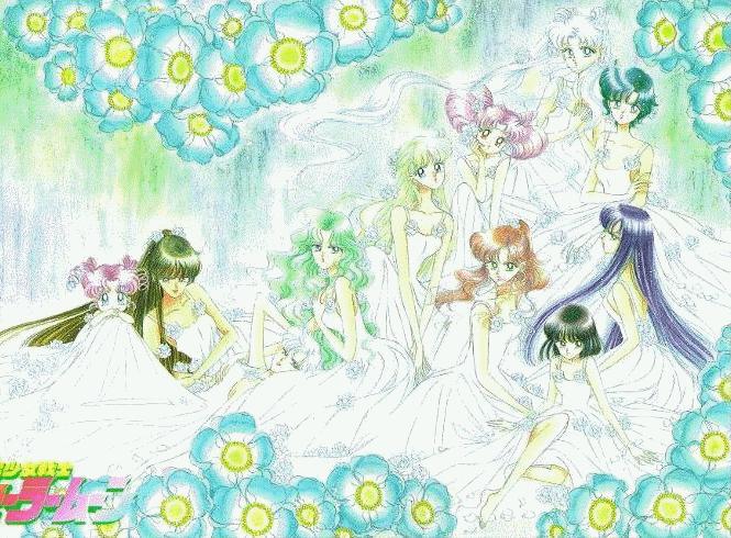 Innocence- The Senshi in flowing white gowns